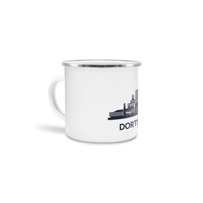Emaille-Tasse - Skyline Dortmund