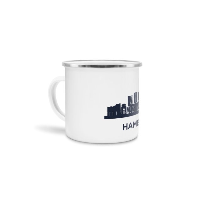 Emaille-Tasse - Skyline Hamburg