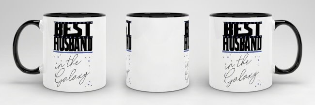 Tasse Best Husband in the Galaxy Schwarz