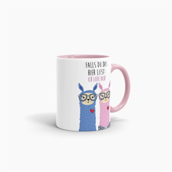 Tasse Alpaka - Ich Liebe dich Rosa