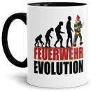 Tasse Feuerwehr Evolution Schwarz