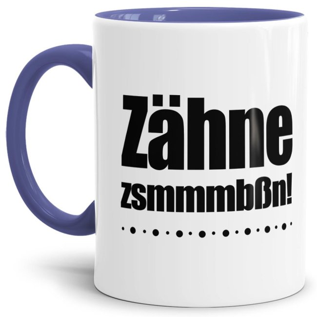 Berufe-Tasse - Z&auml;hne zusammenbei&szlig;en! - Cambridge Blau