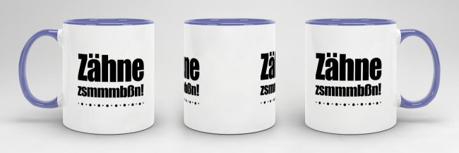 Berufe-Tasse - Z&auml;hne zusammenbei&szlig;en! - Cambridge Blau