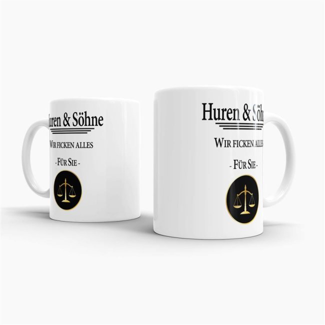 Berufe-Tasse - Anwalt - Huren &amp; S&ouml;hne - Wei&szlig;