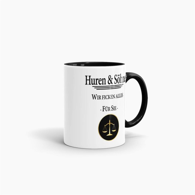 Berufe-Tasse - Anwalt - Huren &amp; S&ouml;hne - Schwarz