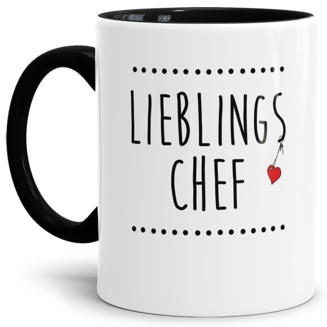 Tasse Lieblings Chef - Schwarz