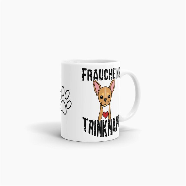 Tasse Chihuahua Frauchens Trinknapf Weiss