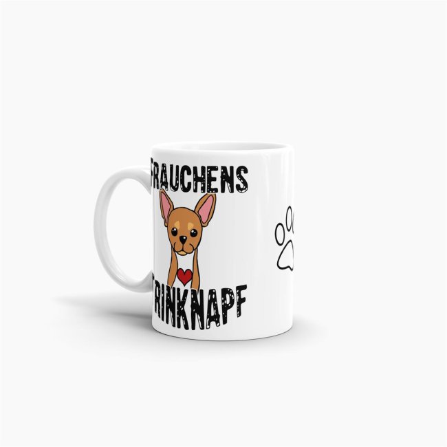 Tasse Chihuahua Frauchens Trinknapf Weiss