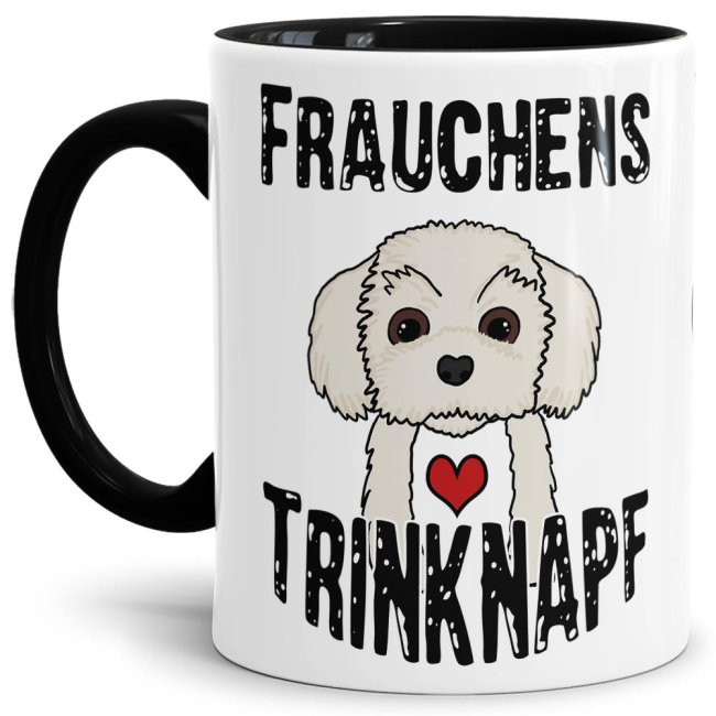 Tasse Maltheser Frauchens Trinknapf Schwarz
