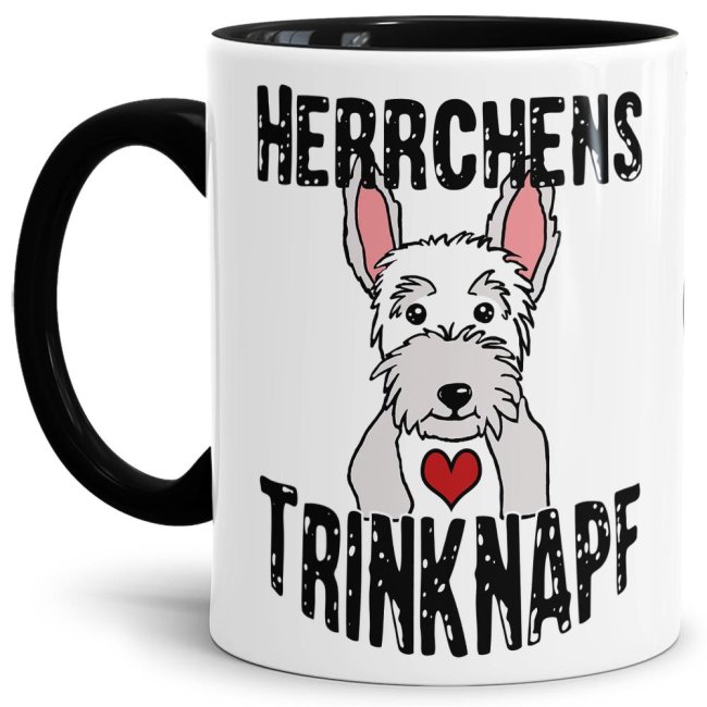 Tasse Whiteterrier Herrchens Trinknapf Schwarz