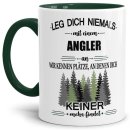 Berufe-Tasse - Leg dich niemals mit einem Angler an -...