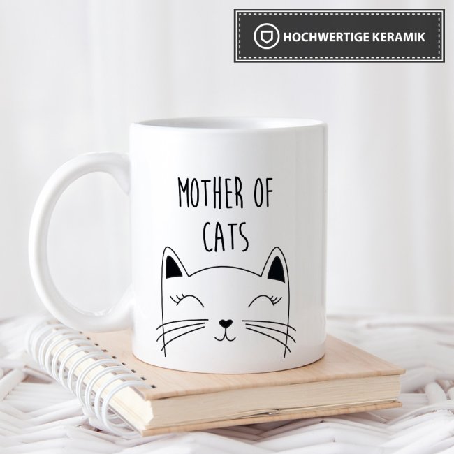 Tasse Mother of Cats Weiss