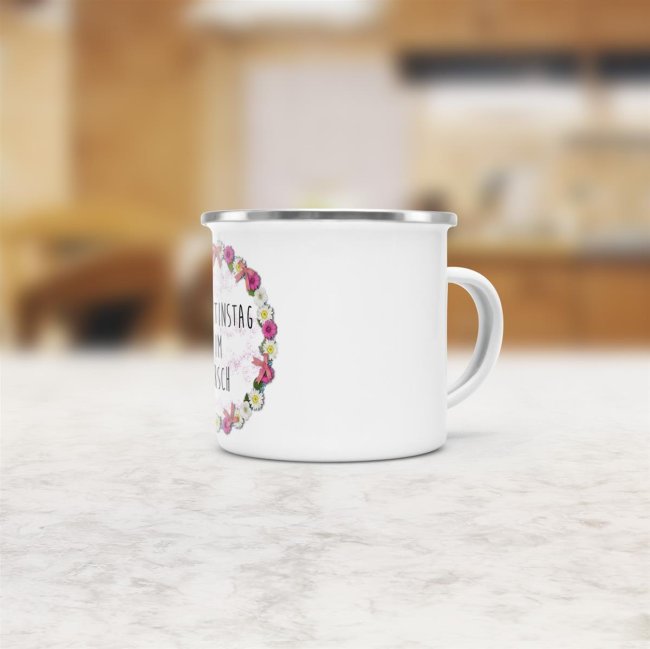 Emaille-Tasse - Valentinstag im Arsch - kleine Tasse