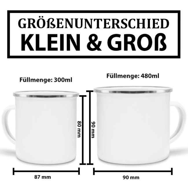 Emaille-Tasse - Valentinstag im Arsch - kleine Tasse