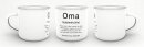 Tasse Dudenw&ouml;rter - Oma - Emaille gro&szlig;