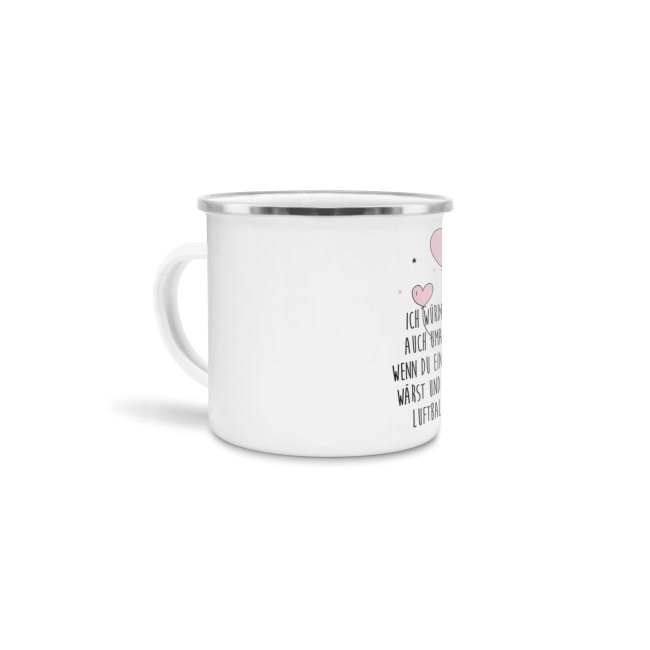 Emaille-Tasse Dich umarmen - klein