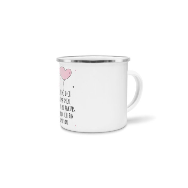 Emaille-Tasse Dich umarmen - klein