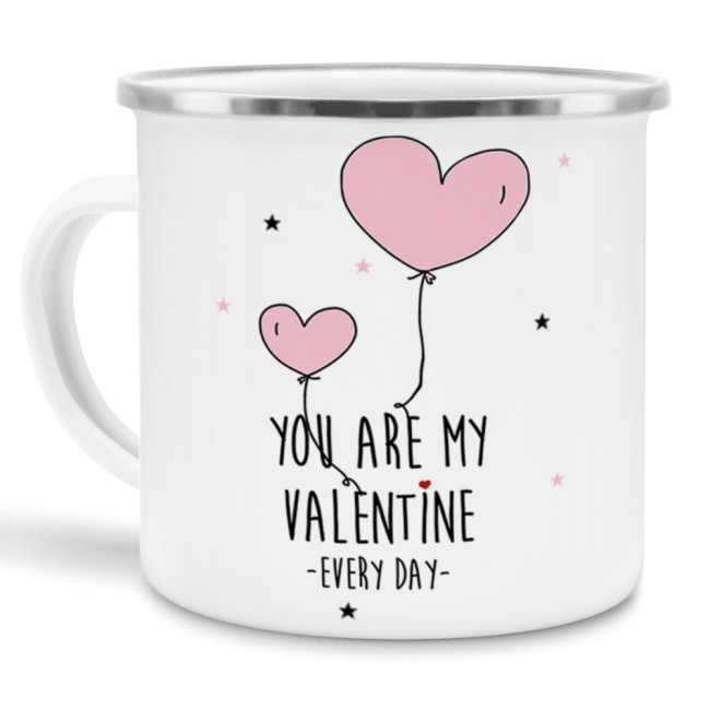 Emaille-Tasse My Valentine - klein