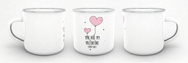 Emaille-Tasse My Valentine - klein