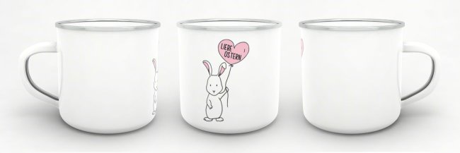 Emaille-Tasse - Liebe Ostern - gro&szlig;