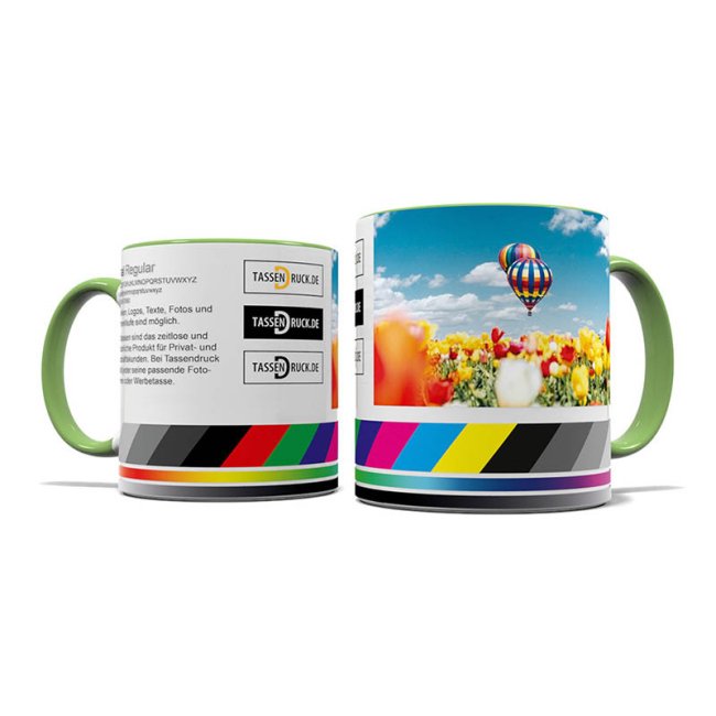 Panoramatasse Rand/Henkel hellgrün
