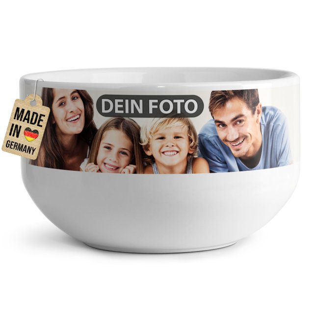 M&uuml;slischale selbst gestalten mit Foto - &Oslash; 13 cm, Keramik