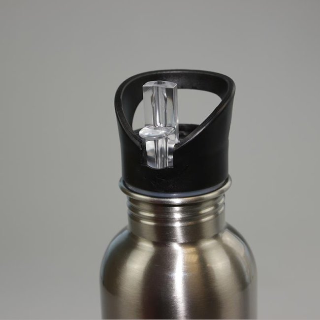 Edelstahl-Trinkflasche silber 600 ml