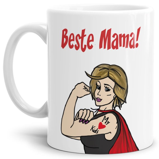 Tasse Beste Mama Weiss