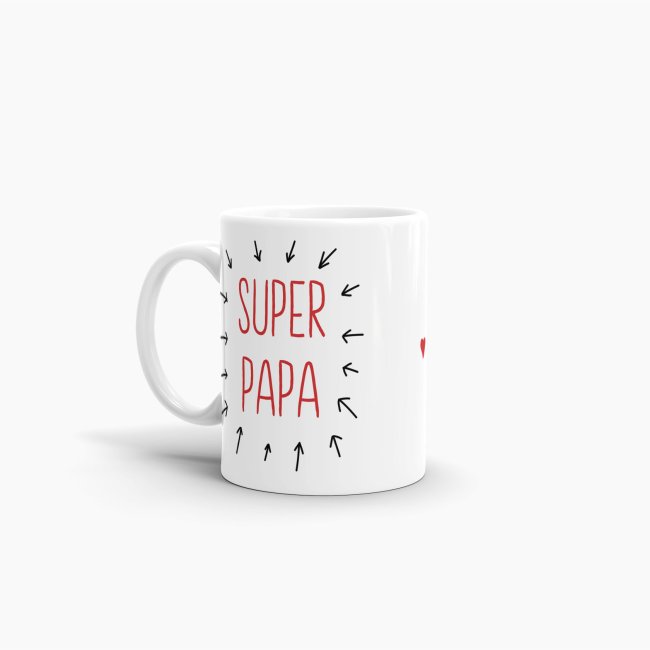 Tasse Super-Papa - Wei&szlig;