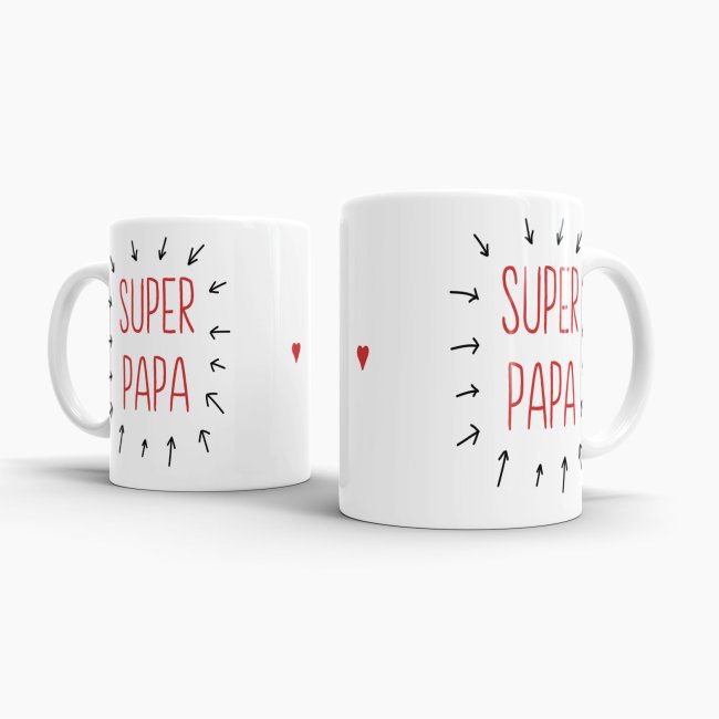 Tasse Super-Papa - Wei&szlig;