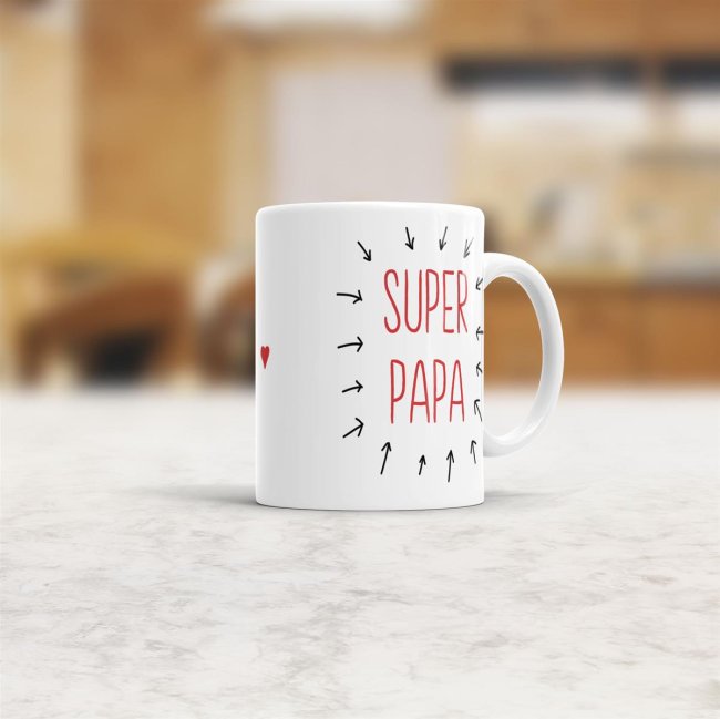 Tasse Super-Papa - Wei&szlig;