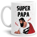 Tasse zum Vatertag - Superpapa - Weiß