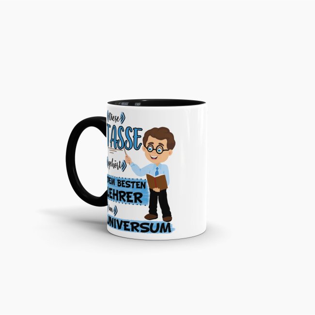 Tasse - Bester Lehrer im Universum - Schwarz