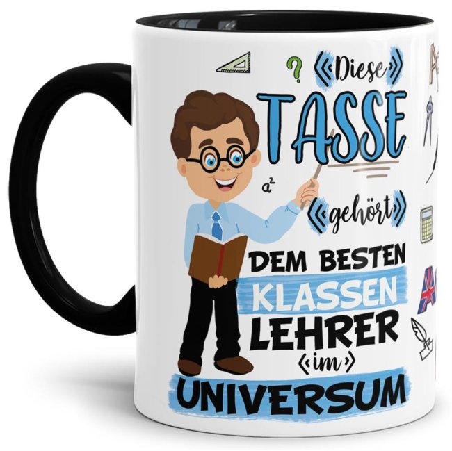 Tasse - Bester Klassenlehrer im Universum - Schwarz