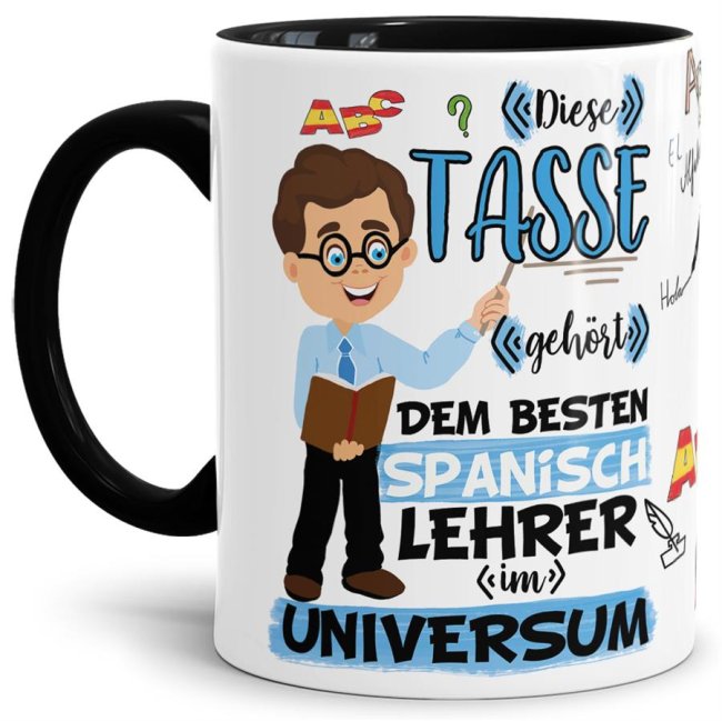 Tasse - Bester Spanisch-Lehrer im Universum - Schwarz