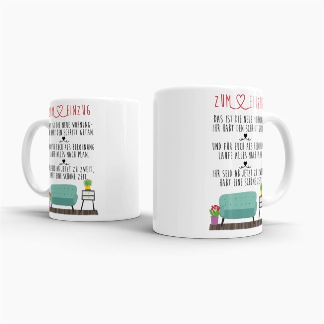 Tasse - Zum Einzug in die neue Wohnung - Weiss