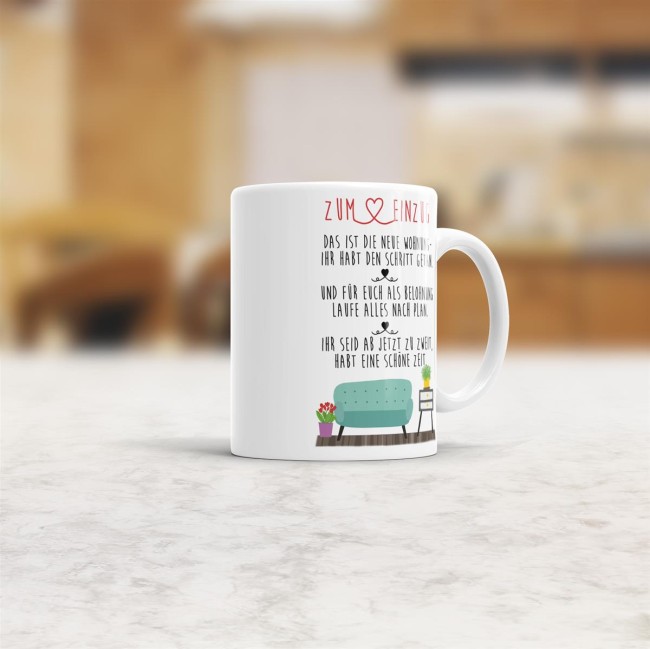 Tasse - Zum Einzug in die neue Wohnung - Weiss