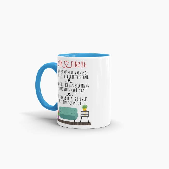 Tasse - Zum Einzug in die neue Wohnung - Hellblau