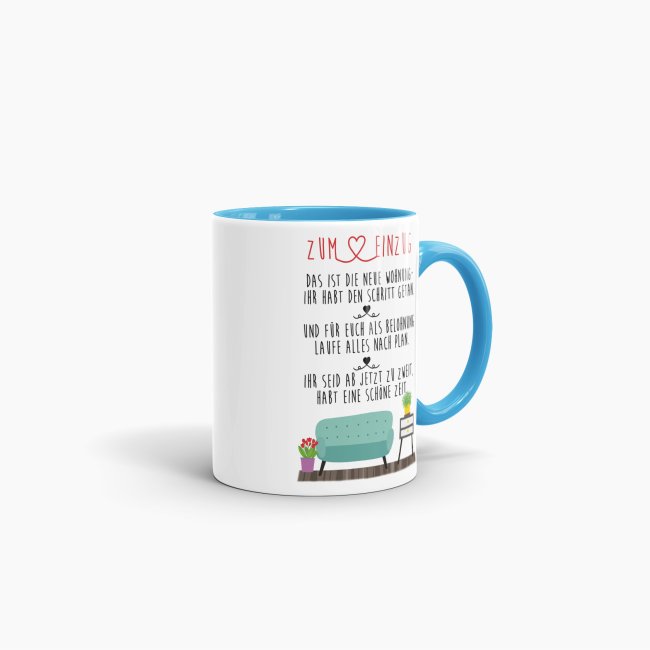 Tasse - Zum Einzug in die neue Wohnung - Hellblau