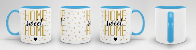 Tasse - Home sweet Home - Hellblau