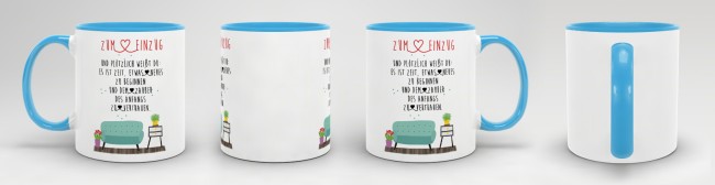 Tasse zum Einzug - Und pl&ouml;tzlich wei&szlig;t Du - Hellblau