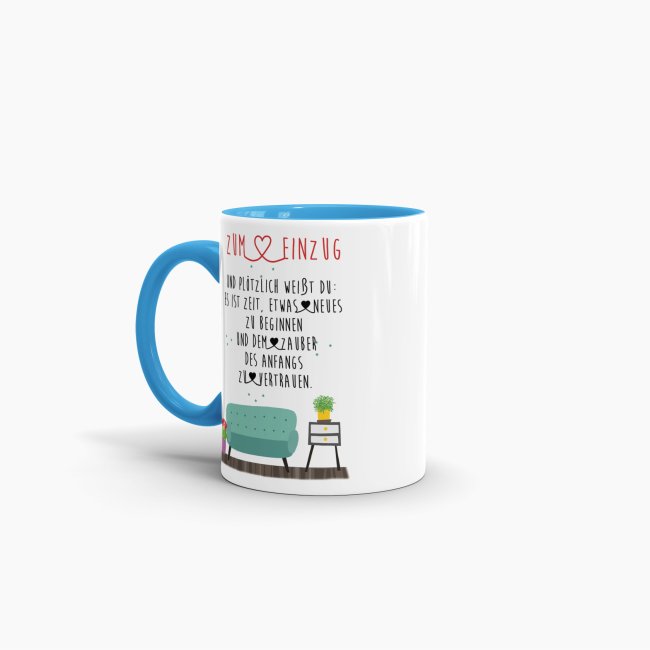 Tasse zum Einzug - Und pl&ouml;tzlich wei&szlig;t Du - Hellblau