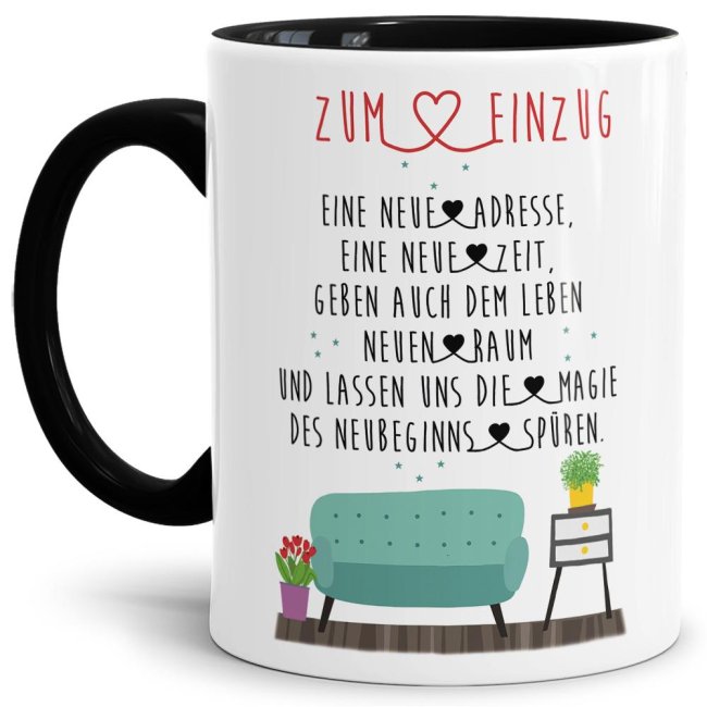 Tasse zum Einzug - Die Magie des Neubeginns - Schwarz