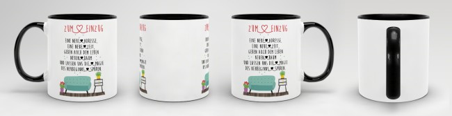 Tasse zum Einzug - Die Magie des Neubeginns - Schwarz