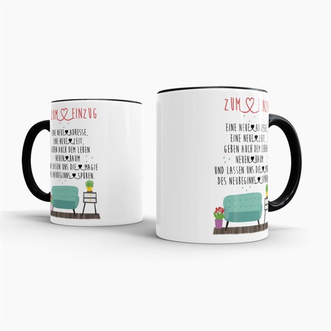 Tasse zum Einzug - Die Magie des Neubeginns - Schwarz