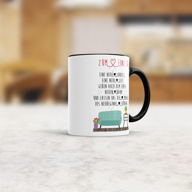 Tasse zum Einzug - Die Magie des Neubeginns - Schwarz