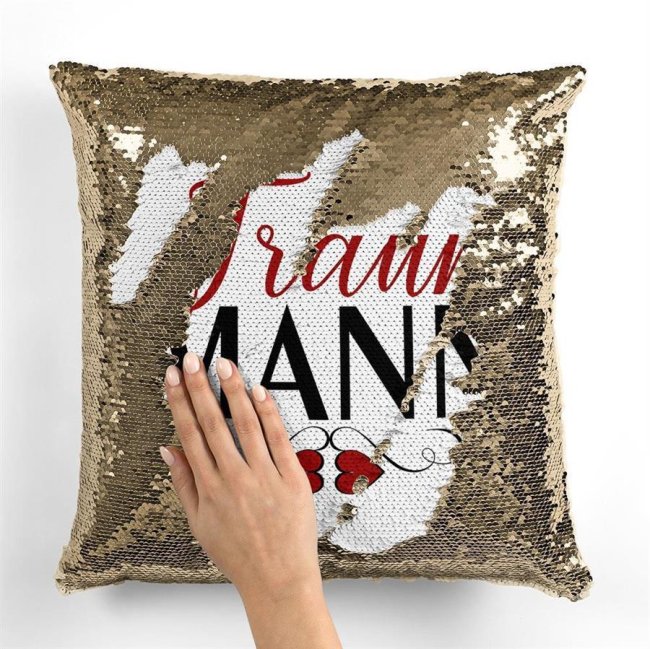 Paillettenkissen  - Traummann - Gold