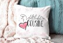 Kissen - Weltliebste Cousine - Weiss