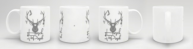 Tasse Hirsch auf der Pirsch #1 Weiss