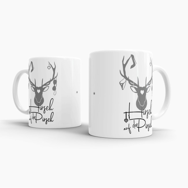 Tasse Hirsch auf der Pirsch #1 Weiss
